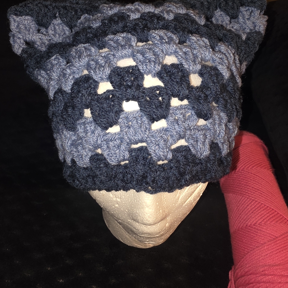 Handcrafted Crocheted Cat Ear Beanie
